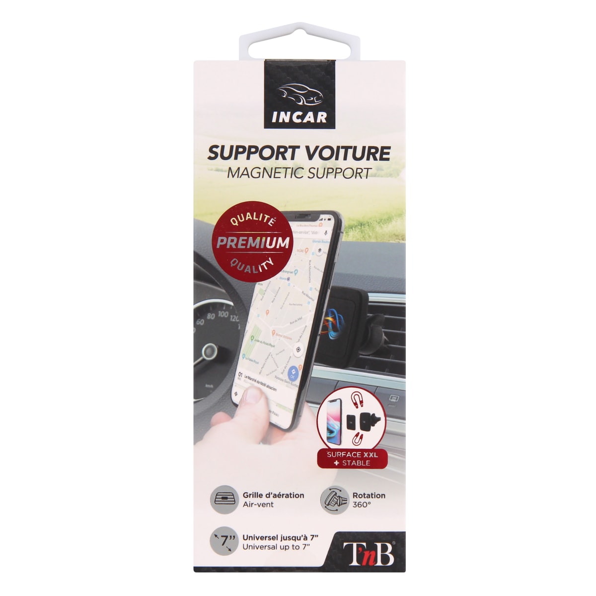 Support smartphone TNB Voiture grille d'aération magnétique