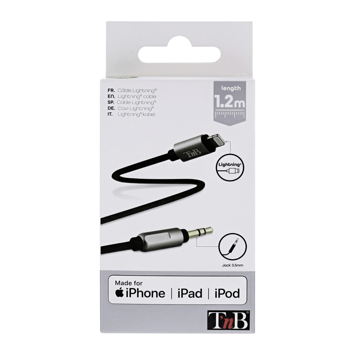 Lightning to jack 3.5mm cable - T'nB