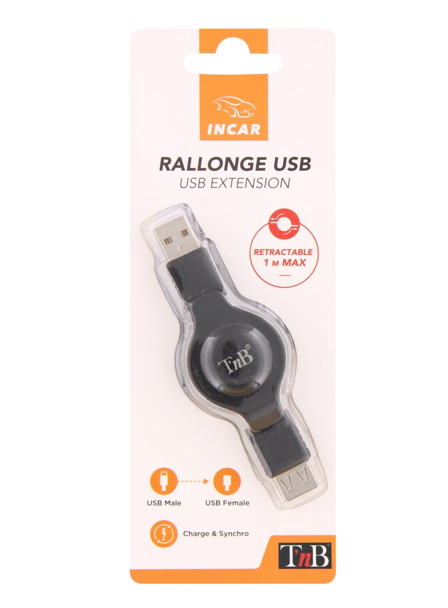 Câble USB mâle / USB femelle 1,8m - T'nB