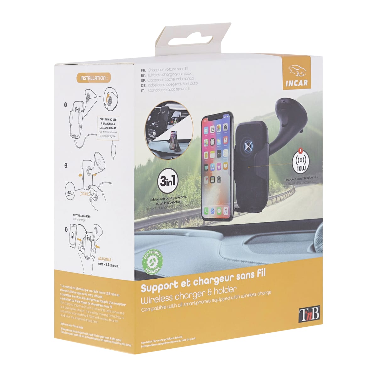 Generic Chargeur Sans Fil Pour Voiture - Chargeur à induction Pour Voiture  - Wireless Charger For Car - Détection Automatique du Téléphone à prix pas  cher