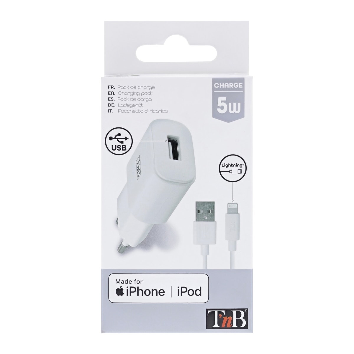 ADAPTADOR USB IPHONE CERTIFICADO 5W