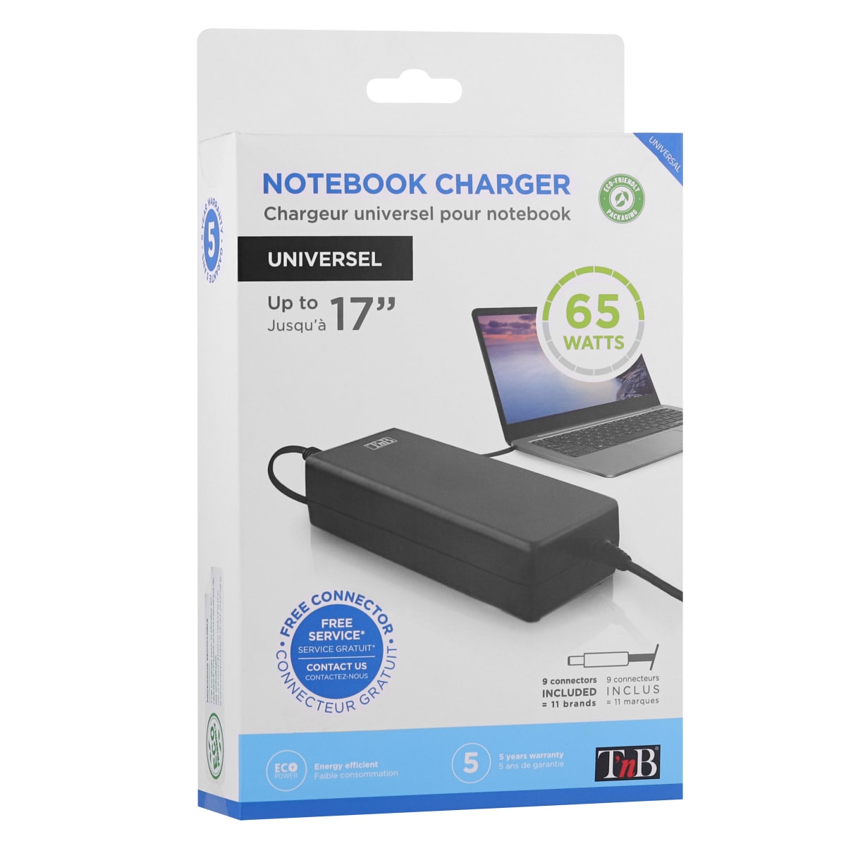 Chargeur universel ordinateur portable ELECTRO DEPOT 65W noir