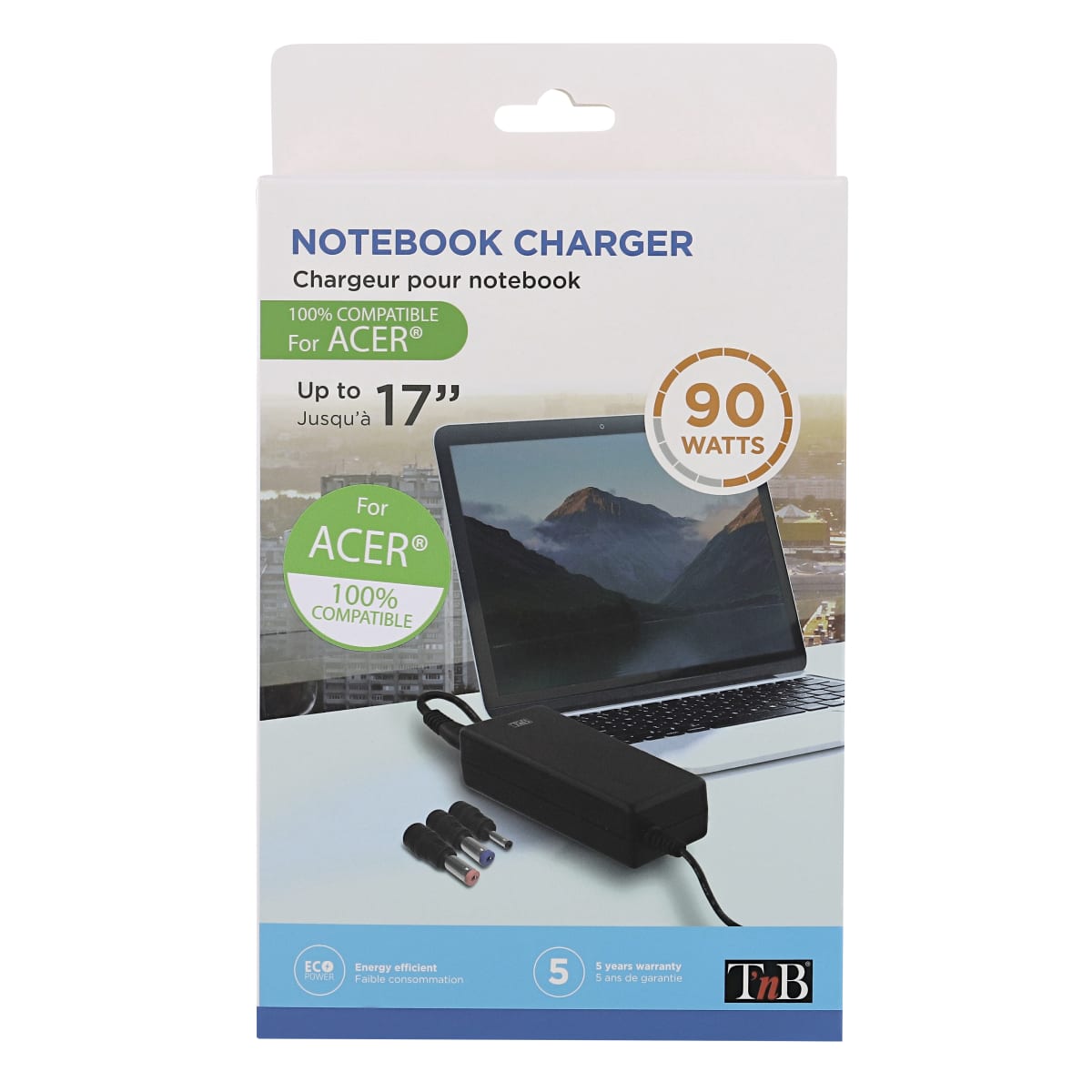 Chargeur ordinateur portable ESSENTIELB PC dedié Acer 90W + 4