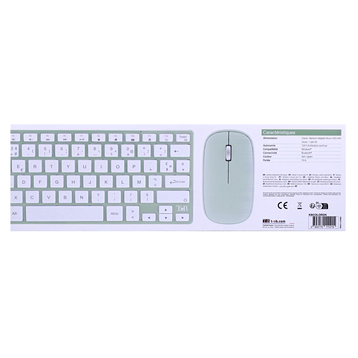 Clavier et souris Bluetooth iClick - T'nB