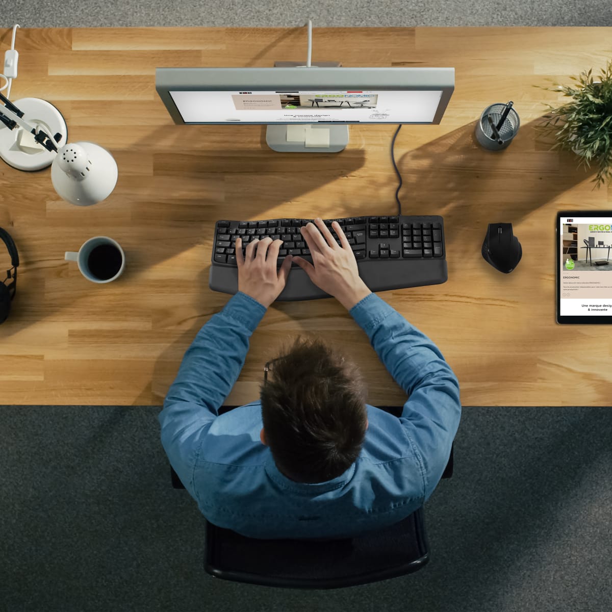 WE - Clavier Ergonomique Filaire avec Repose-Poignets intégré - NEUF