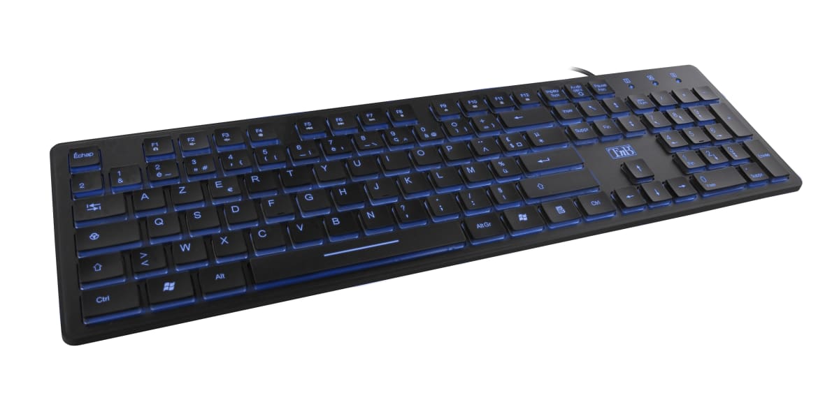 Clavier rétroéclairé RVB adapté à Clevo NB55TJ1 (US/NL Qwerty)