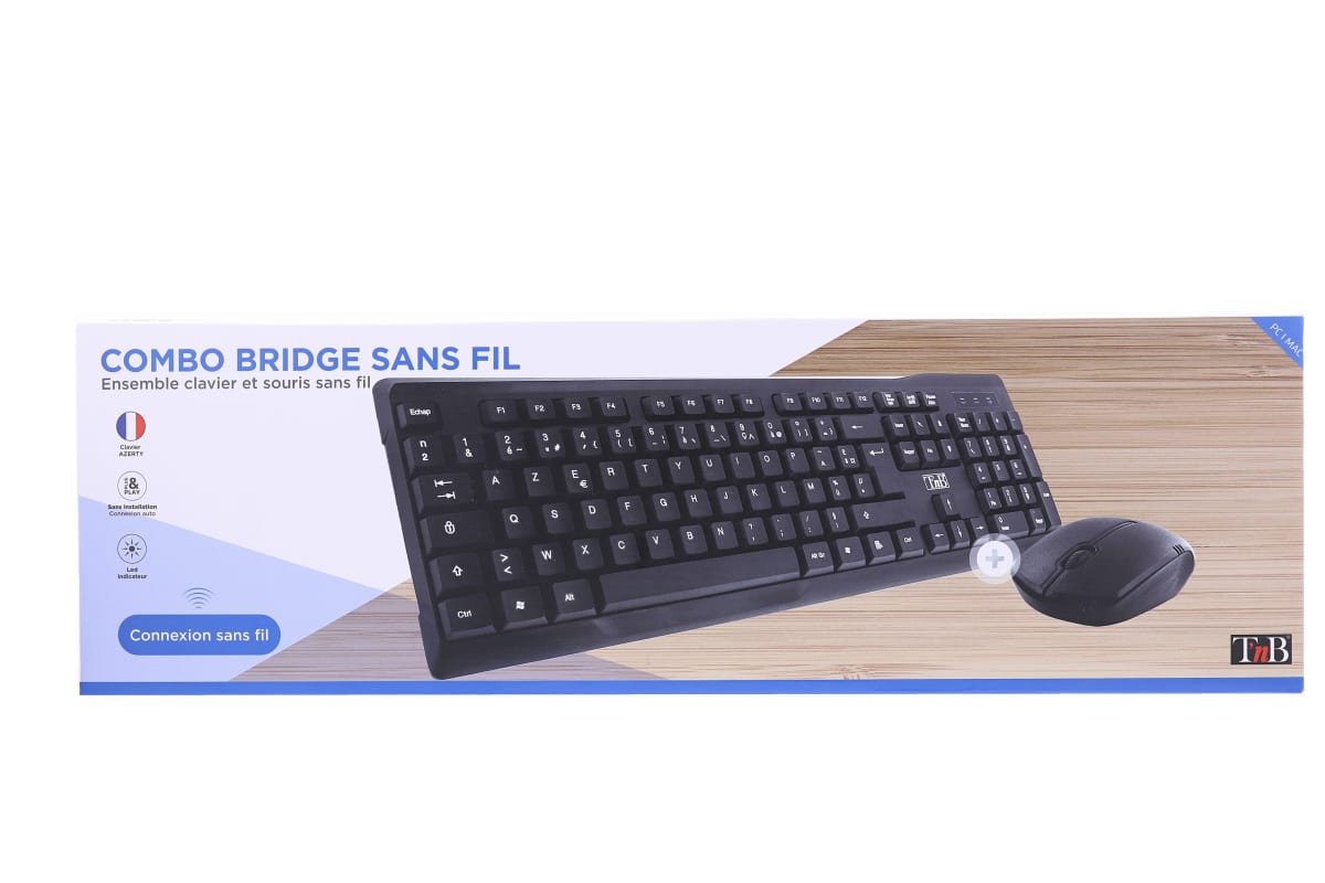 TD® Ensemble complet Mini clavier et souris sans fil sans fil ultra-mi –