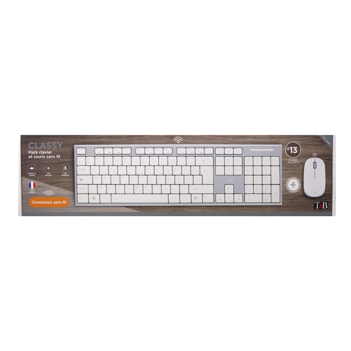 RF1430-WT  Ensemble clavier et souris sans fil - Blanc— Boutique