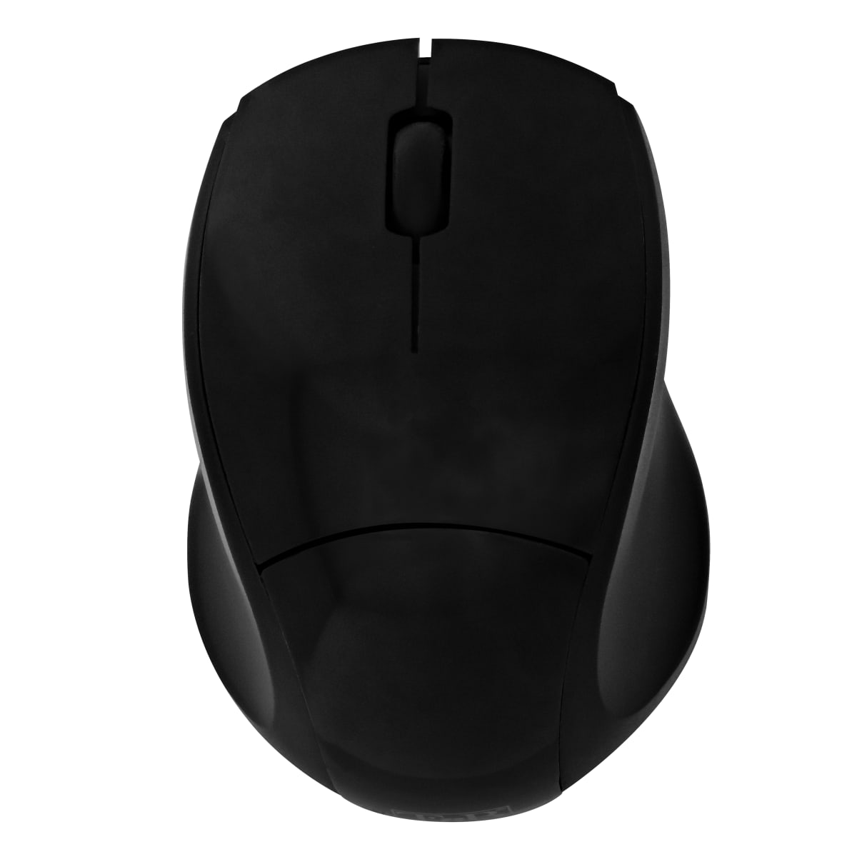 Mini souris optique sans fil Maxxter, noire, avec piles.