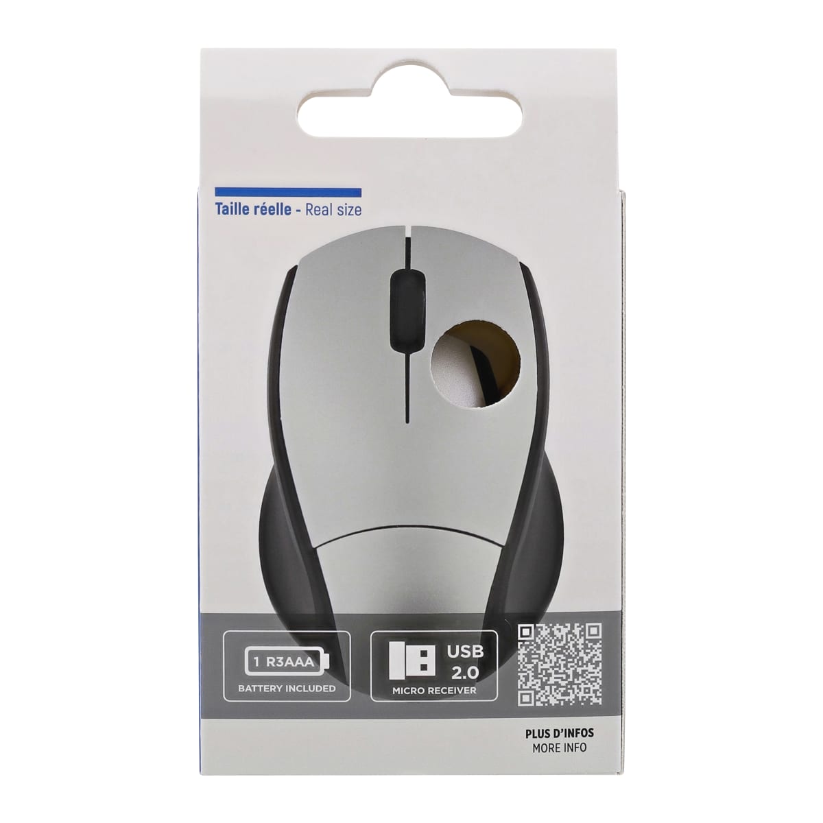 SOURIS SANS FIL 2,4 G (ARGENTE) M09