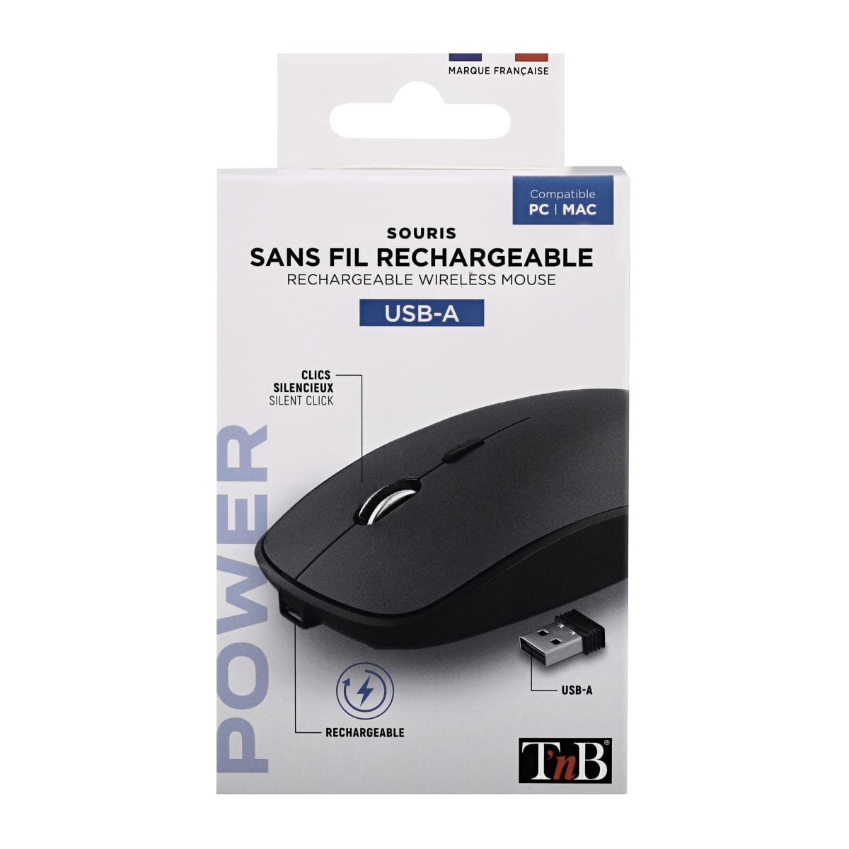 Souris sans fil USB Type-C RUBBY - T'nB