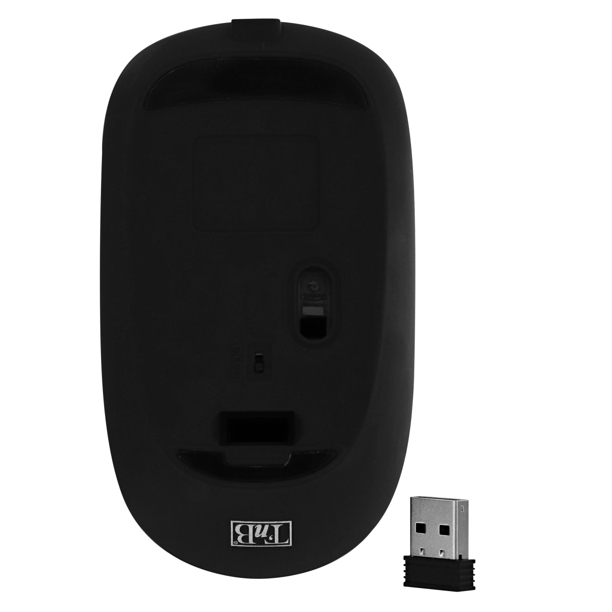 TNB Souris sans fil rechargeable silencieuse Rubby - USB - Noire