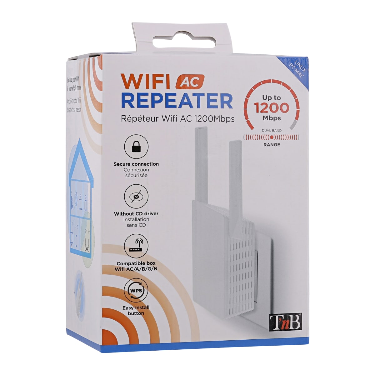 Puissant répéteur de portée Wifi sans fil - Répéteur Wifi 1200mbps