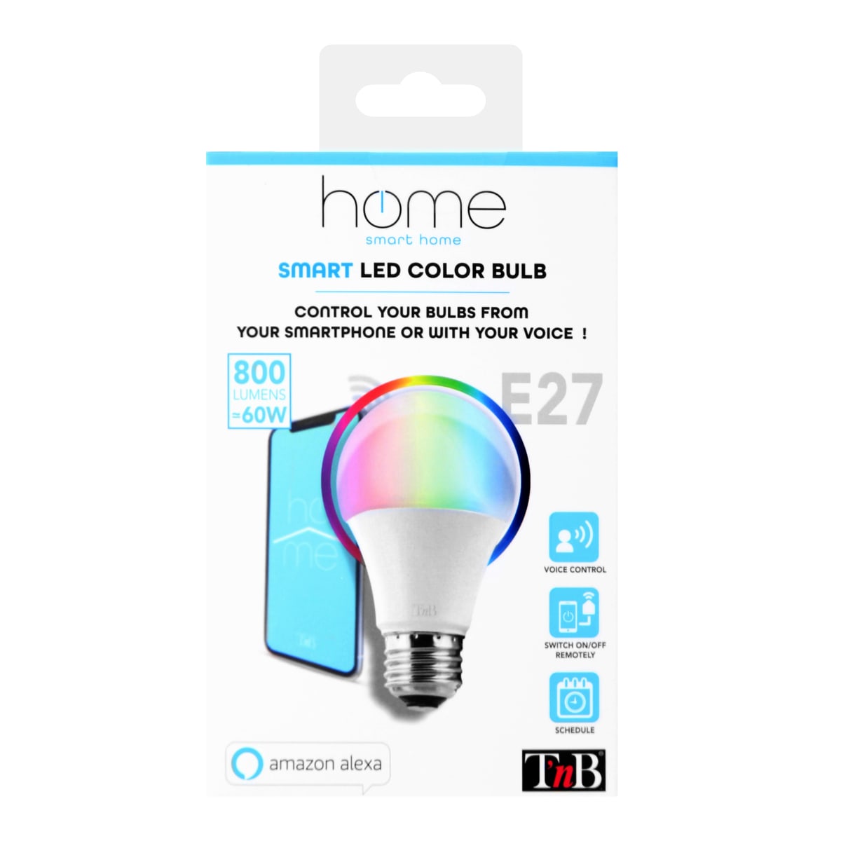 Ampoule LED connectée couleur 800 Lumens T'nB