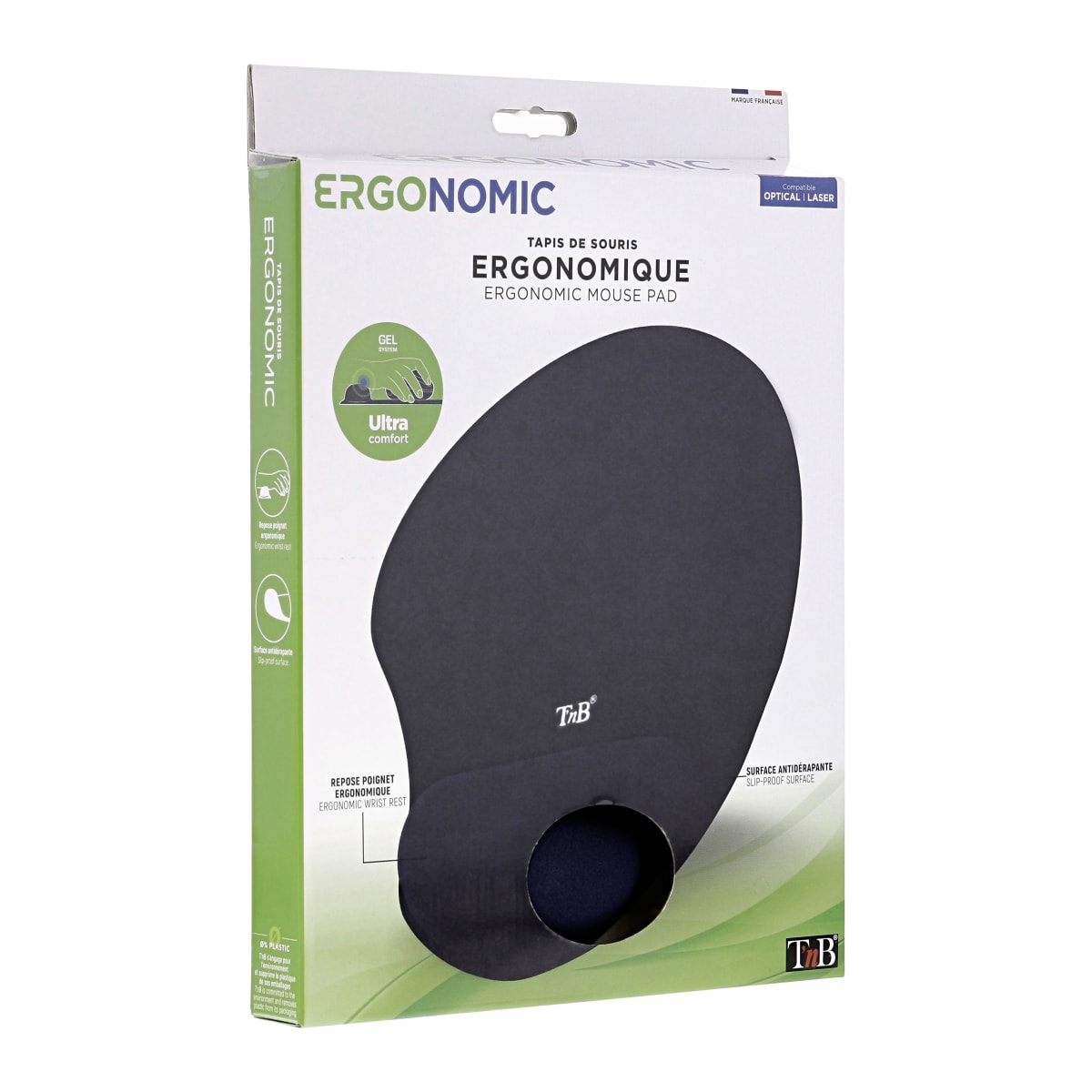 Tapis de Souris Ergonomique Repose Poignet ErgoTouch (Vert) - Ergo