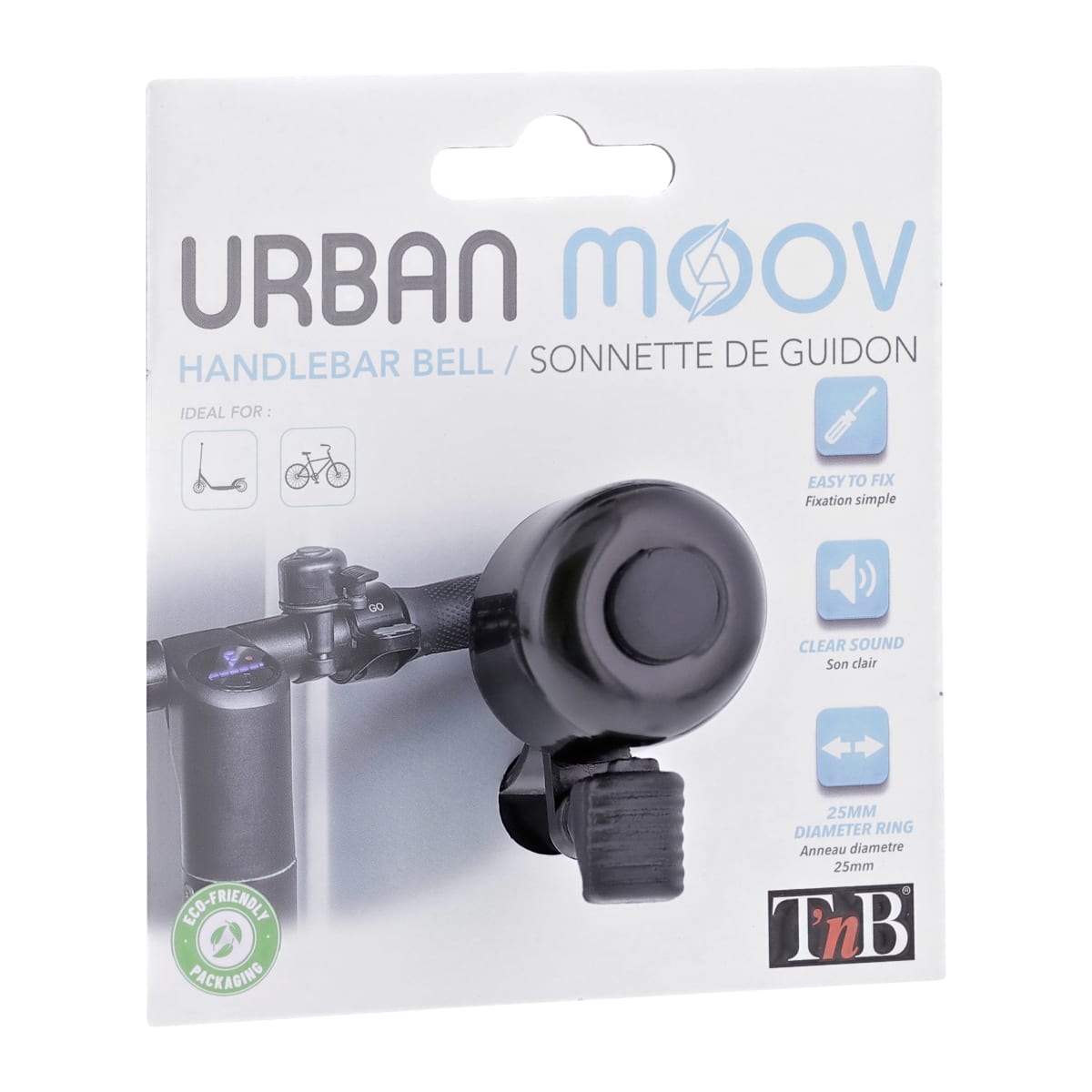 Avertisseur sonore TNB Sonnette Urban Retro pour guidon - noir