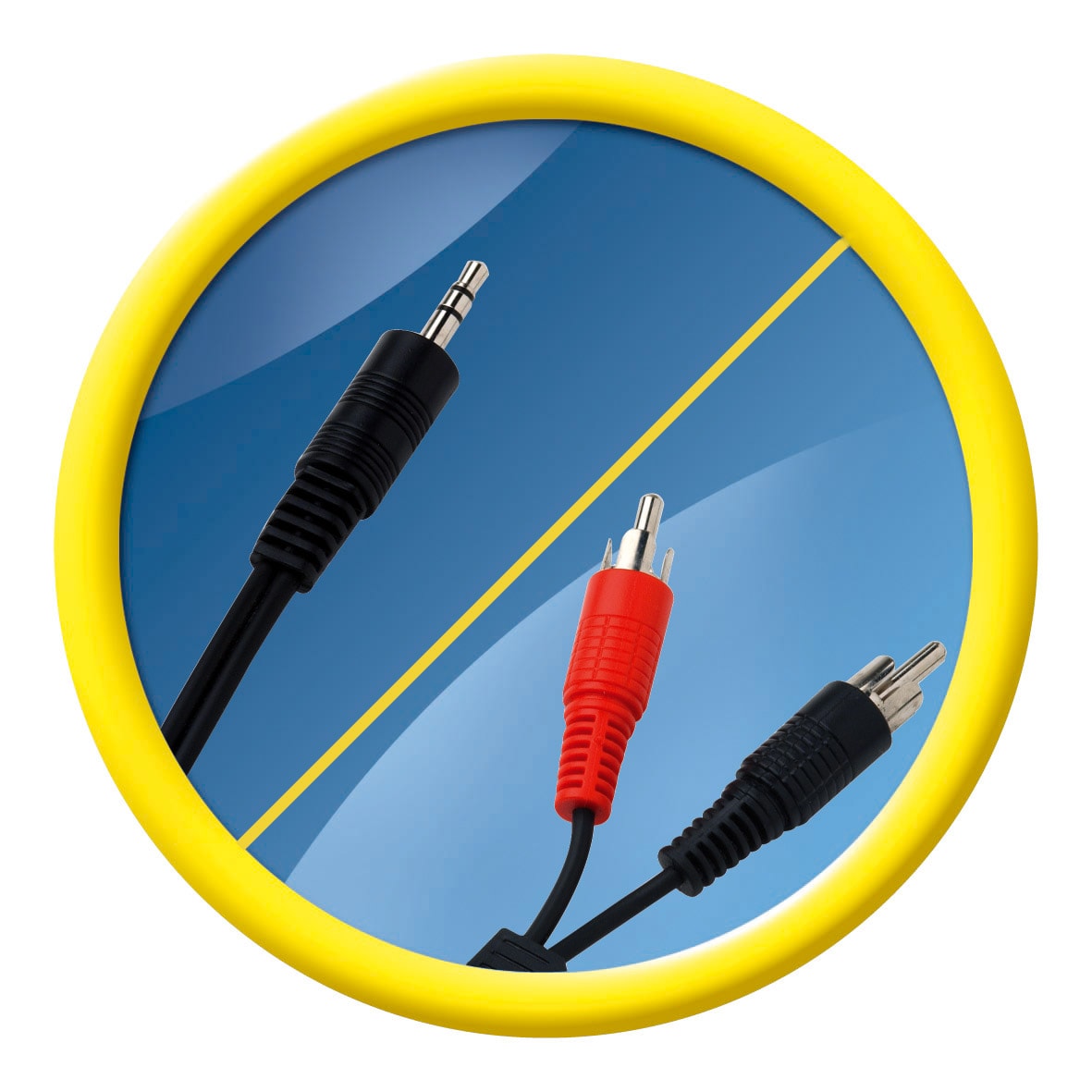 CABLE STEREO 3.5MM/2XRCA 1.2M 3.5 MM MALE-2X RCA MALE