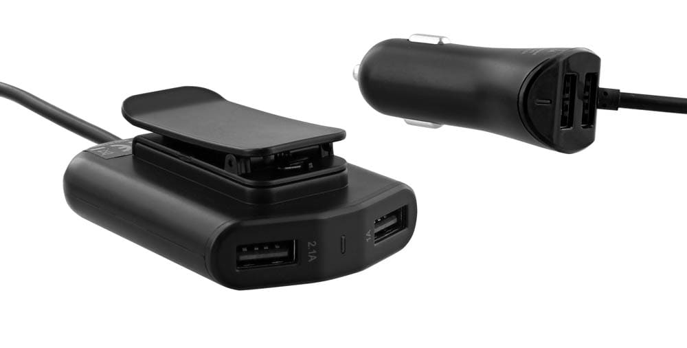 Cargador 4 USB - 6.2A - negro