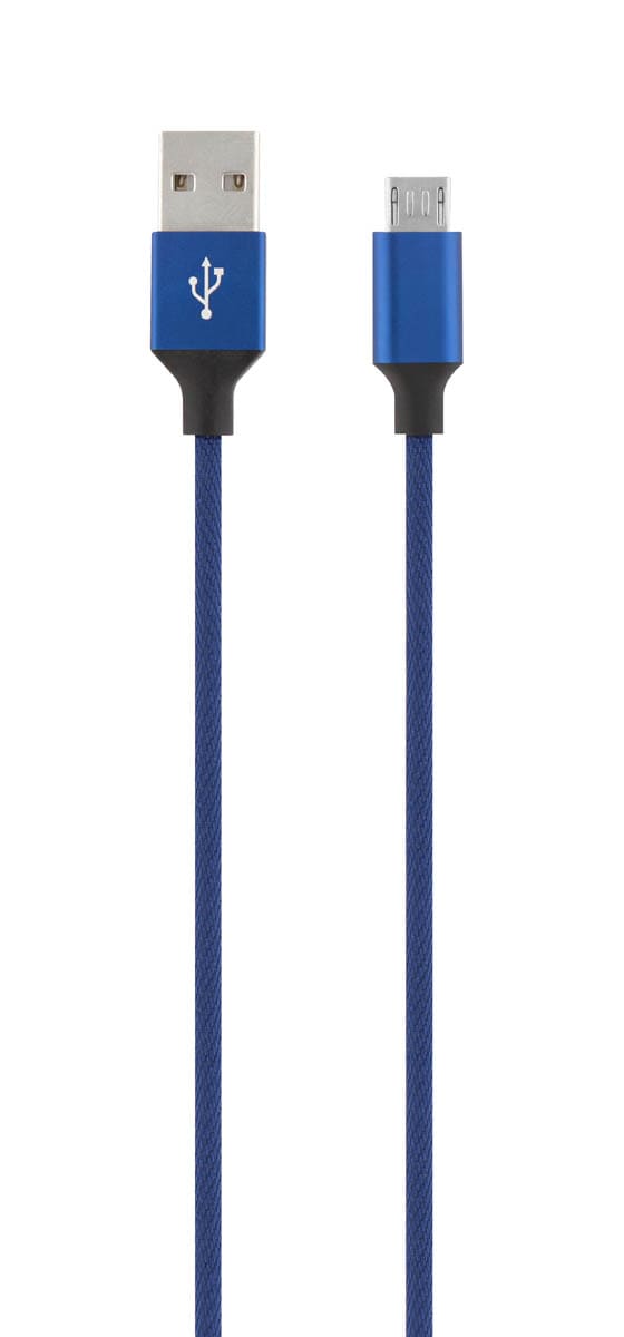 COTTON MICRO USB CABLE 2M BLUE