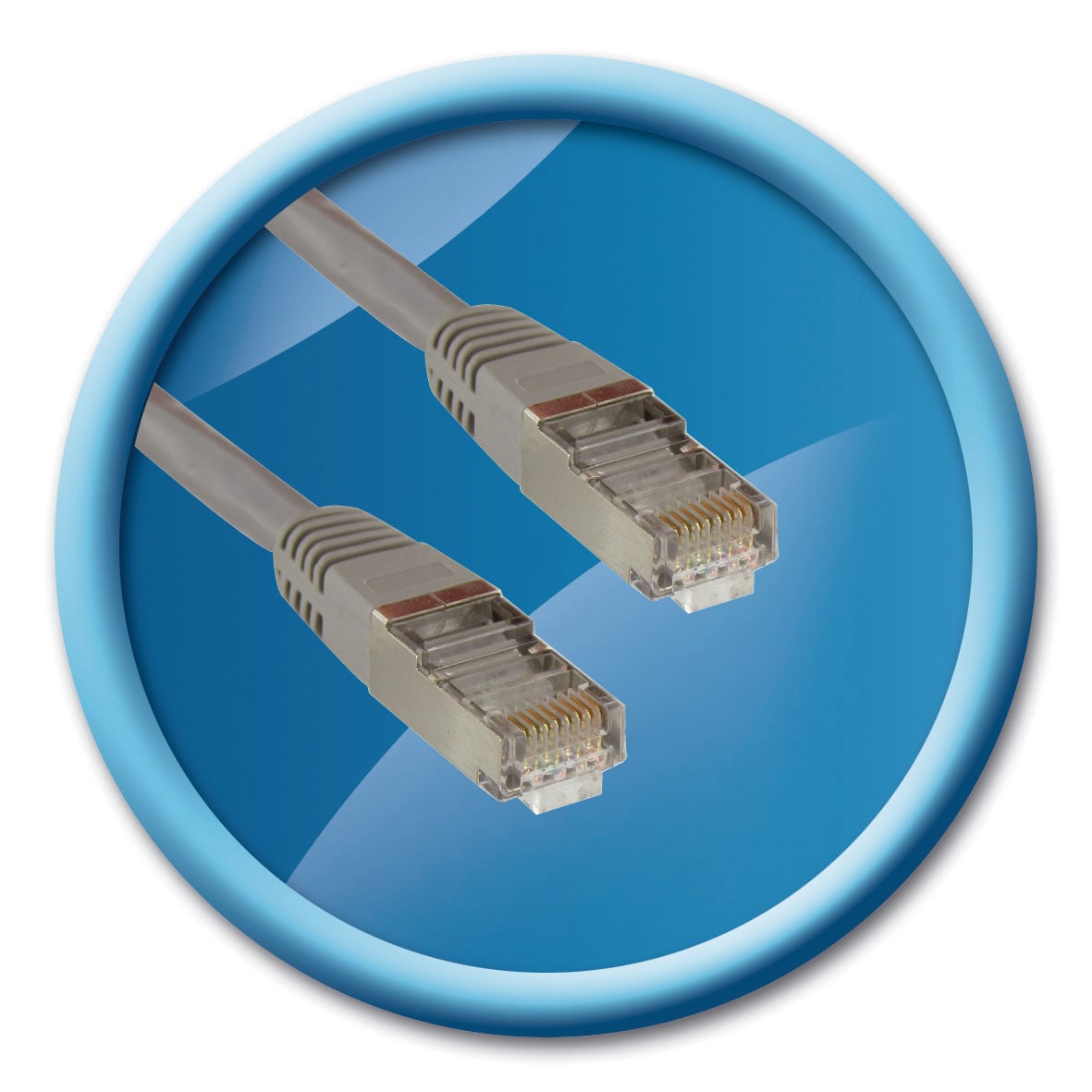 RJ45 STP DROIT 6E GRIS 10M MALE-MALE