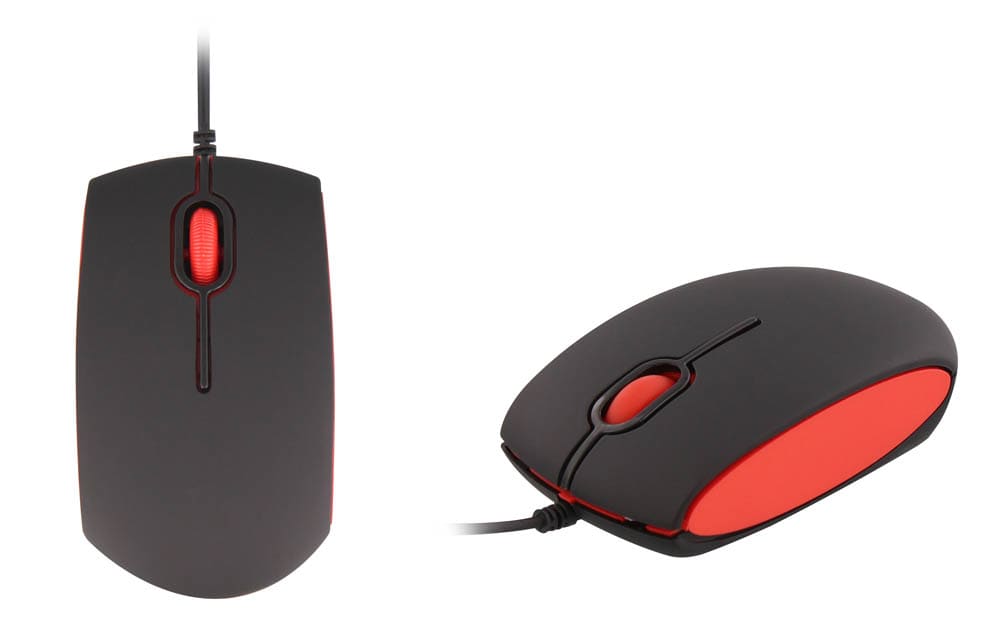 SOURIS RAINBOW NOIRE/ROUGE