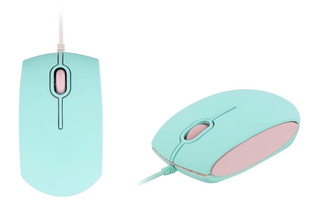 SOURIS RAINBOW TURQUOISE/ROSE