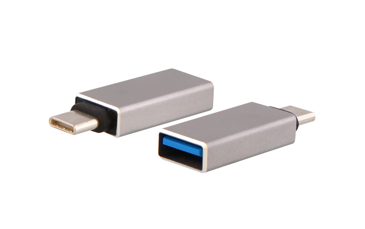 USB-C/USB OTG ADAPTER IN GREY