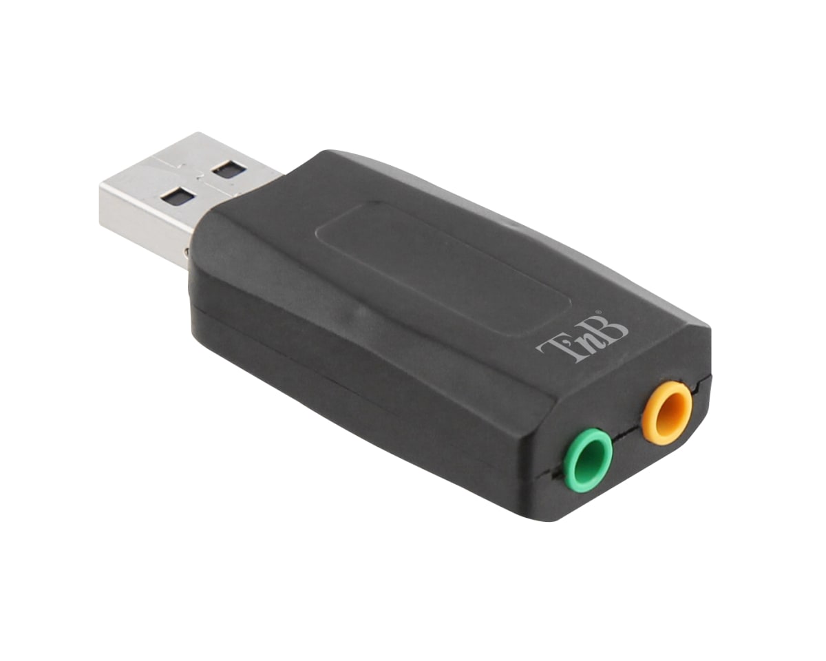 Adaptador de áudio USB 5.1 para entrada dupla