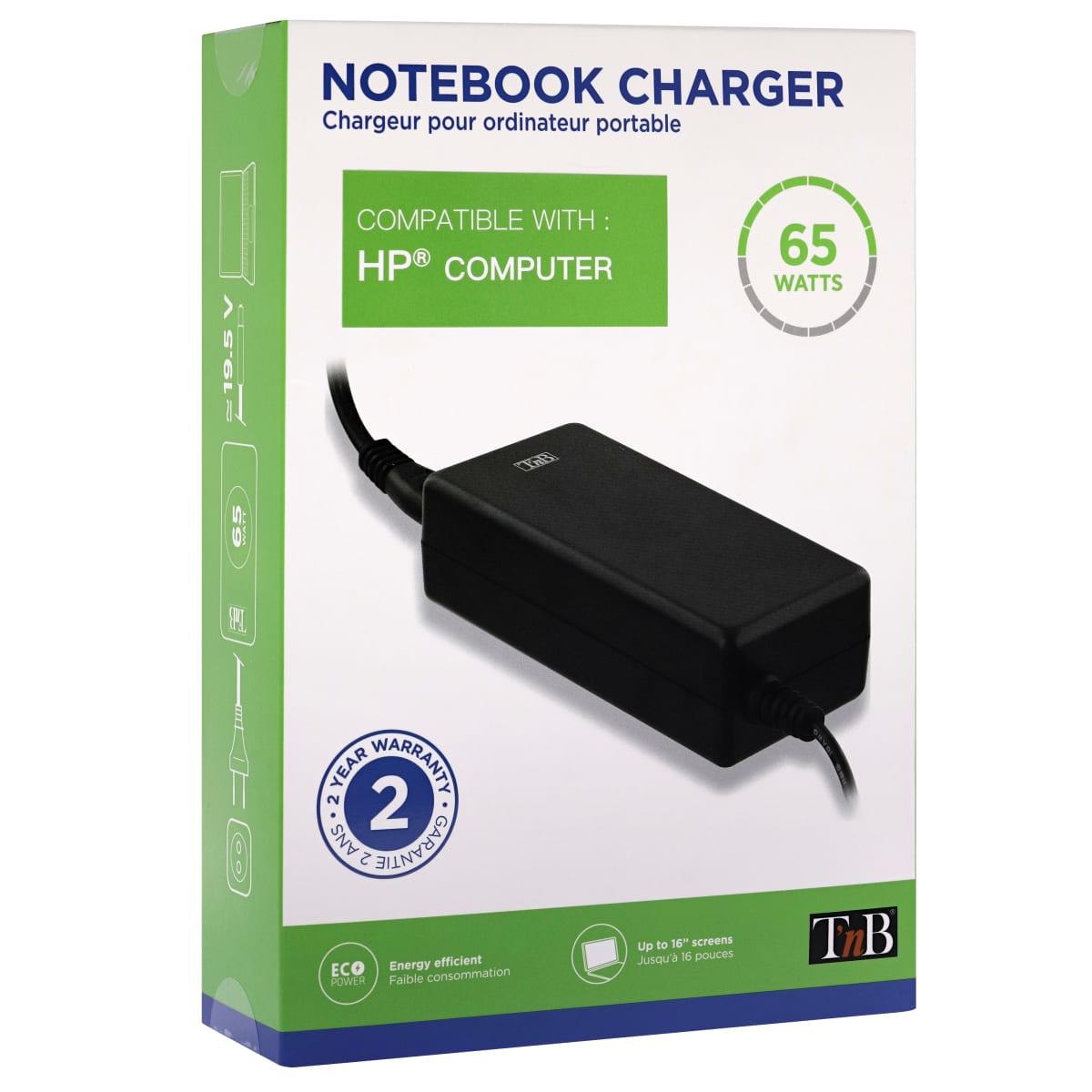 CHARGEUR NOTEBOOK HP 65W