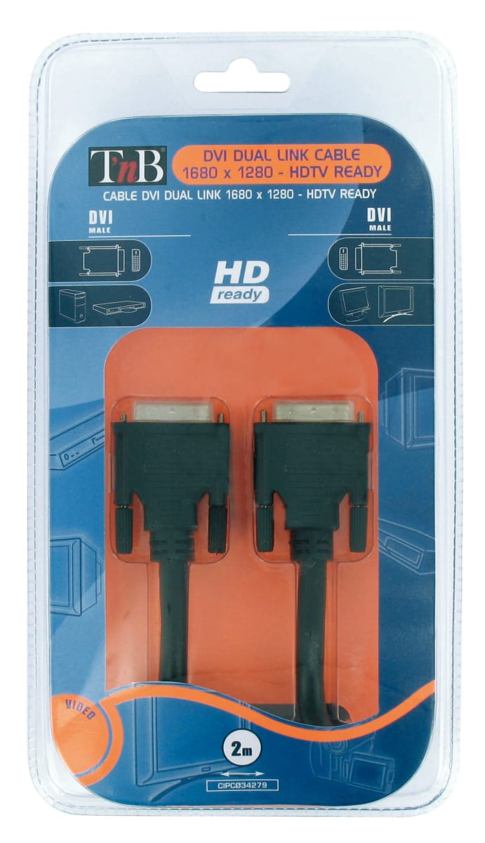 MALE/MALE DVI CABLE 2 M DUAL LINK