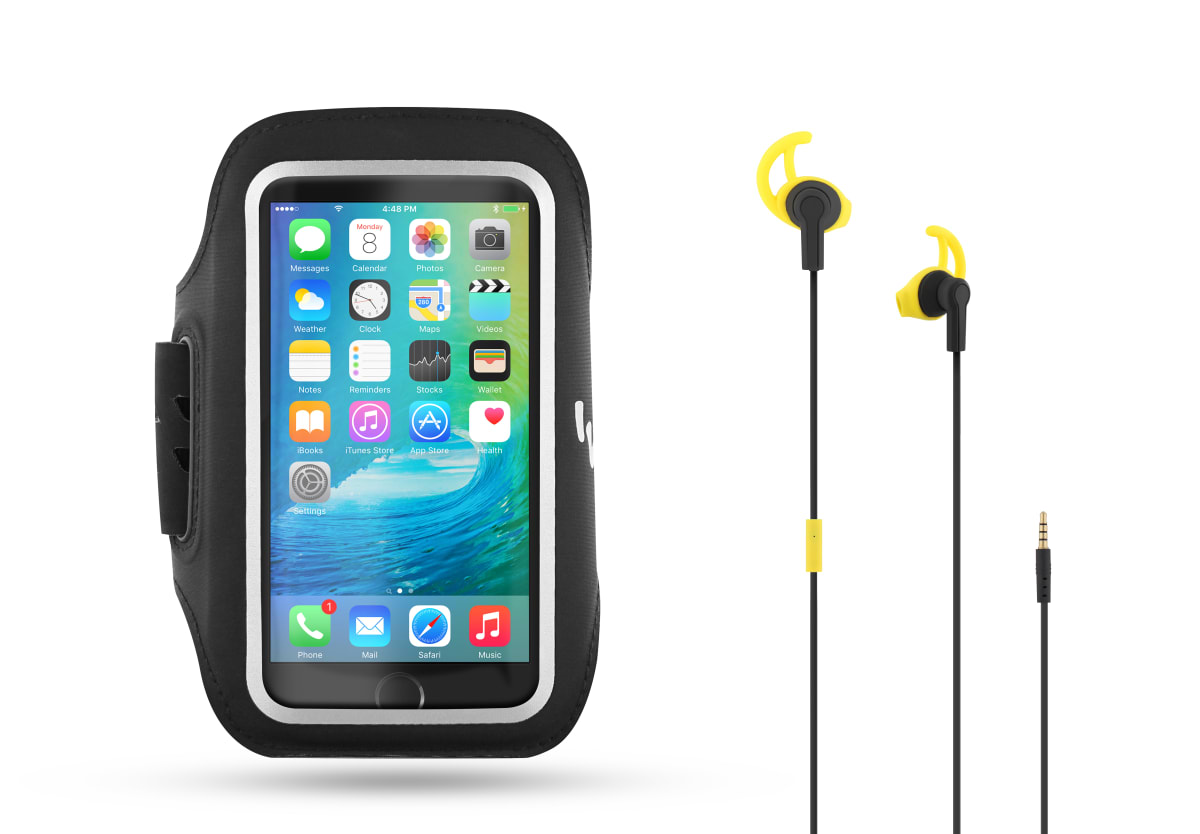 ERGONOMIC EARPHONES + ARMBAND PACK