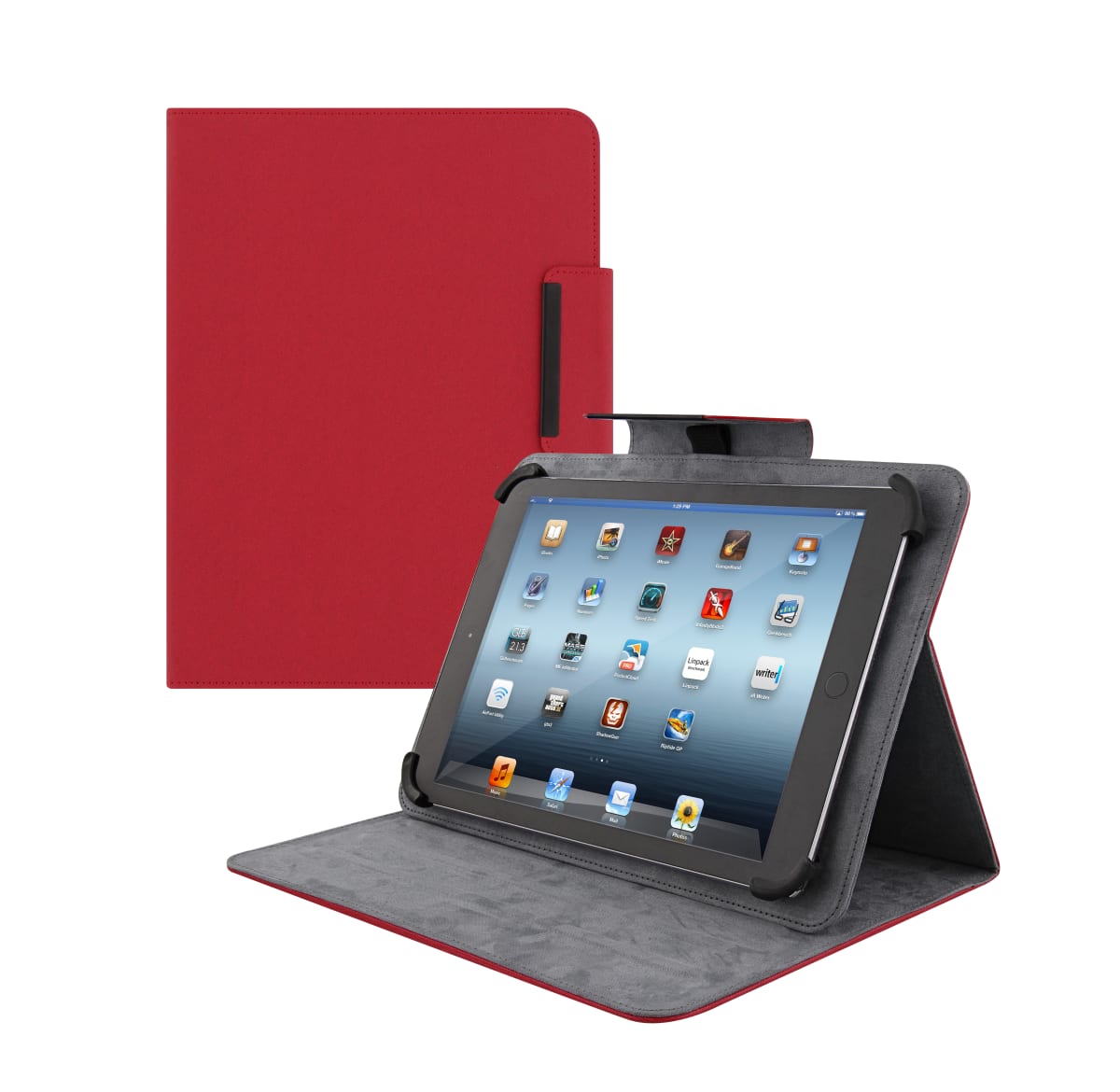 Funda folio universal para tablet 10" REGULAR rojo