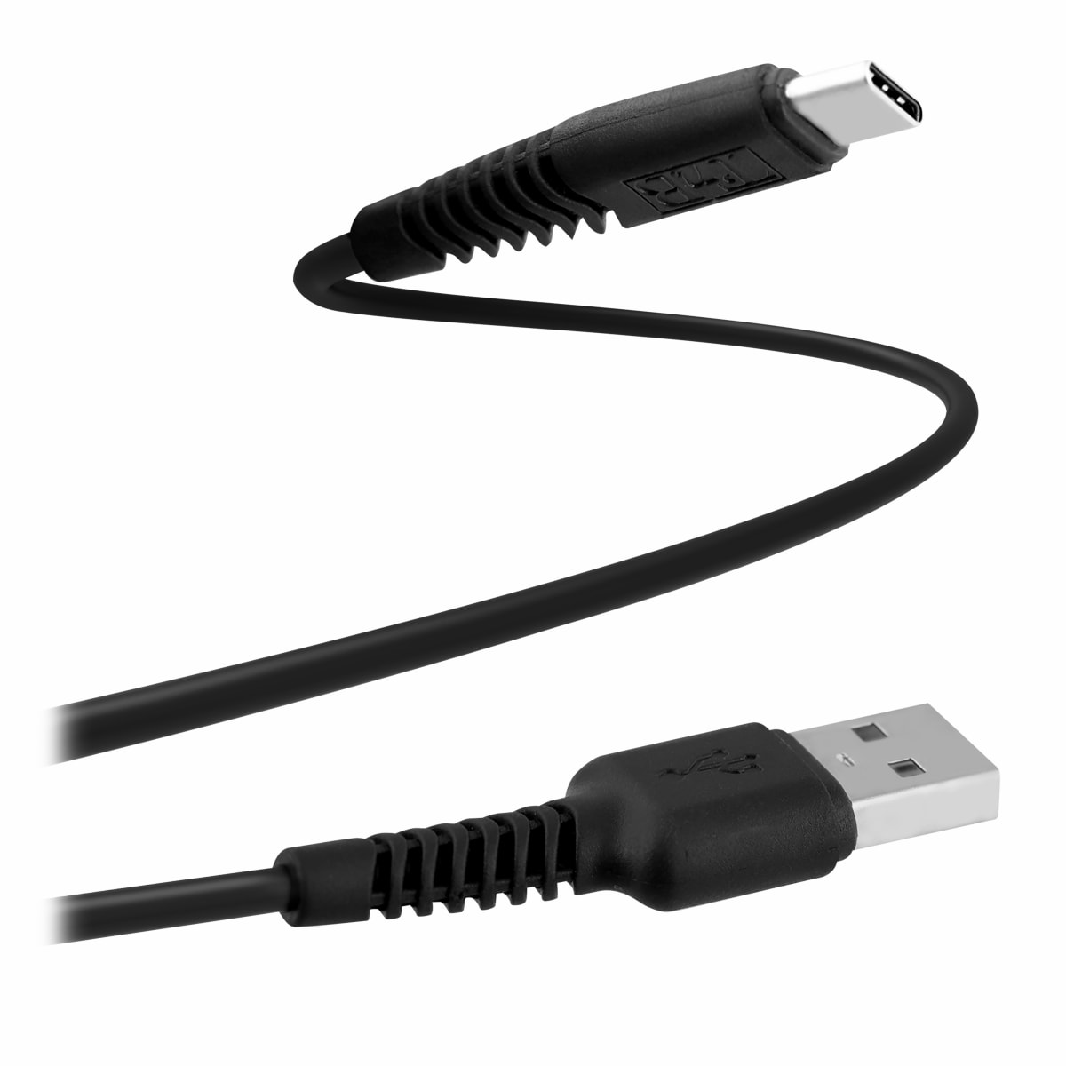 USB-C cable with reinforced connectors