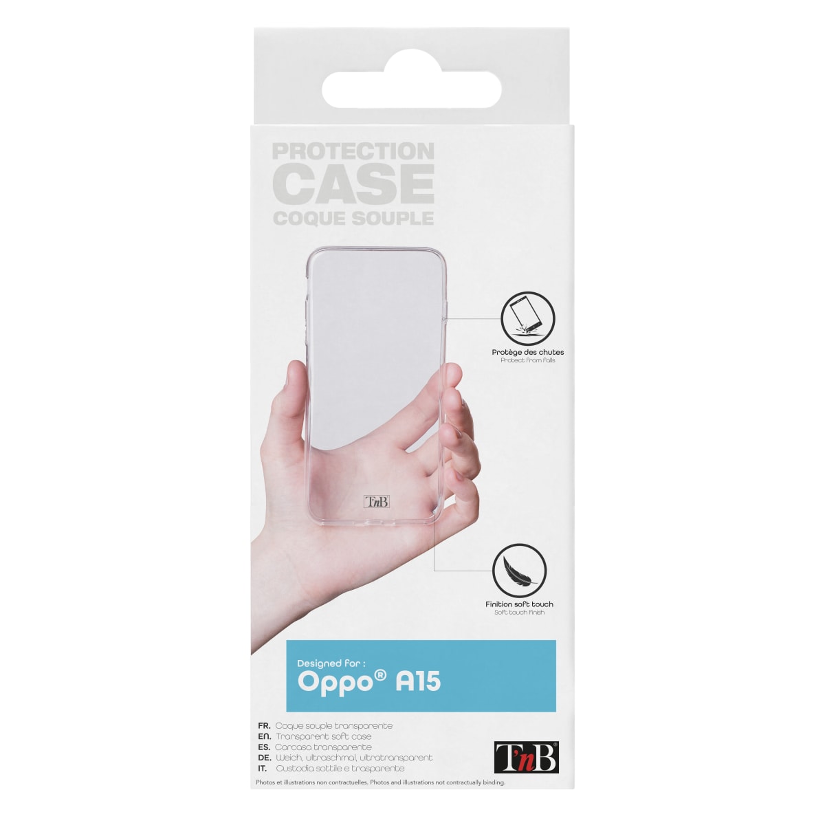 Coque souple transparente pour Oppo A15