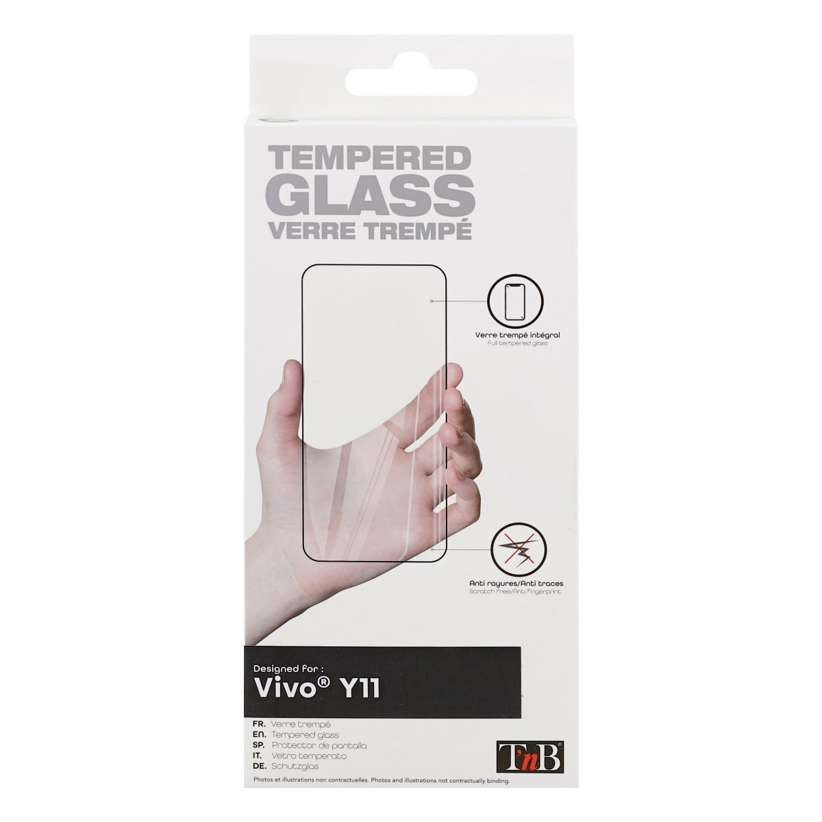 Protection intégrale en verre trempé pour Vivo Y11