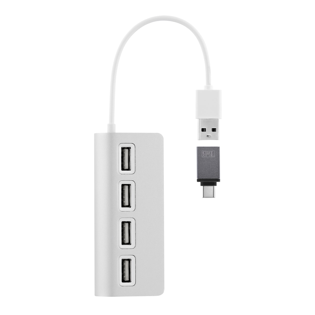 Hub USB-A & USB-C en aluminium vers 4x USB-A
