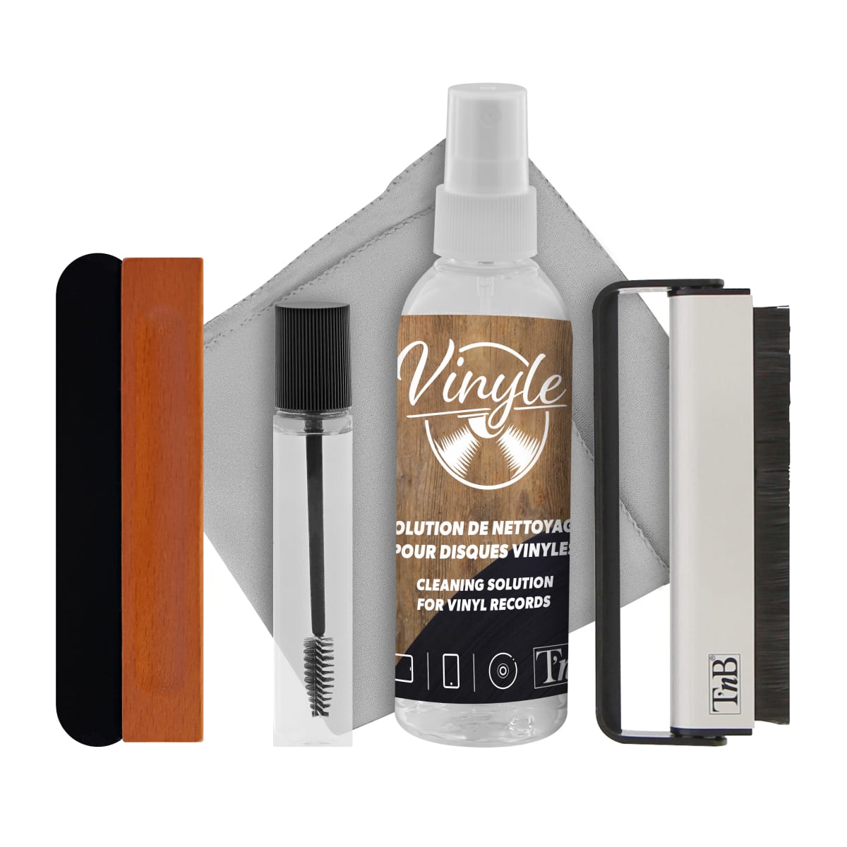 5-in-1 cleaning kit for records and turntables
