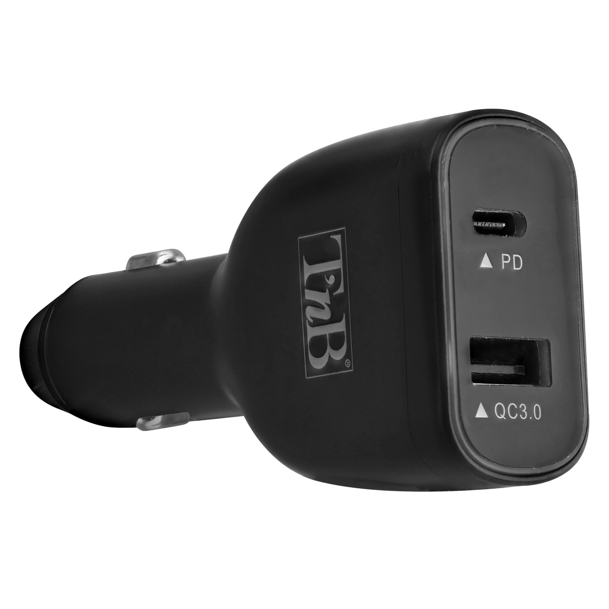 1XUSB-A et 1XType-C quick charge and power delivery car charger 65W