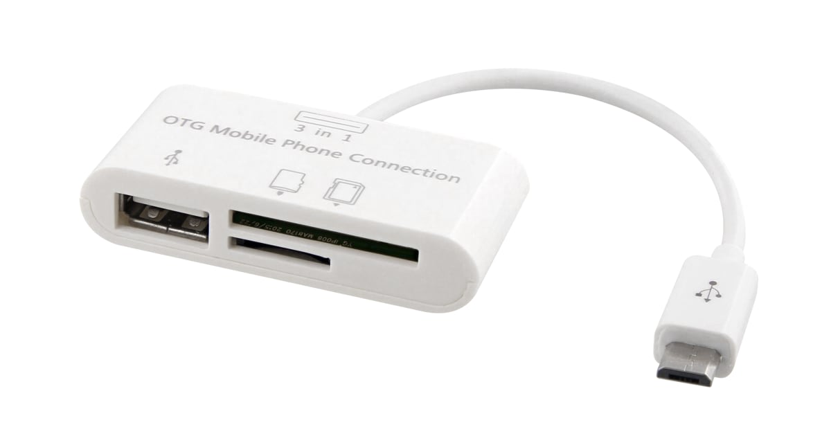 Adaptateur Micro USB OTG 3 en 1