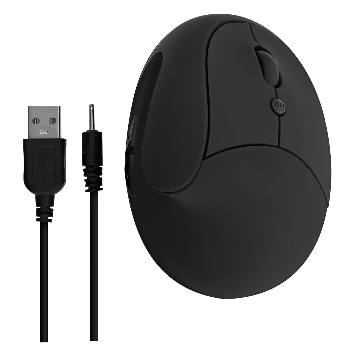 Mini ergonomic mouse with integrated battery