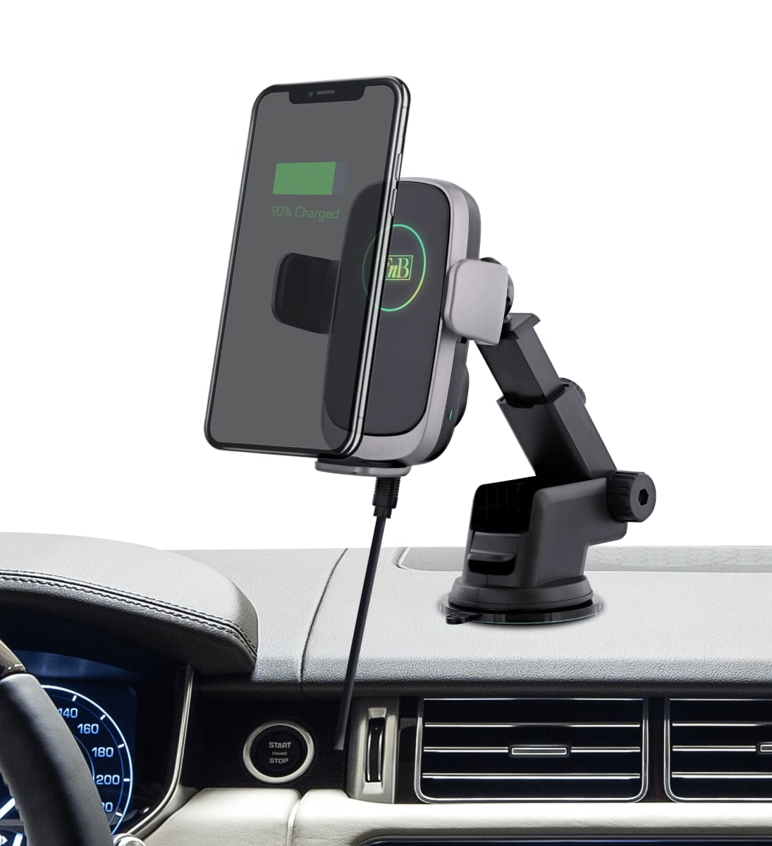 Premium and 3 in 1 wireless adaptive car charger 15W