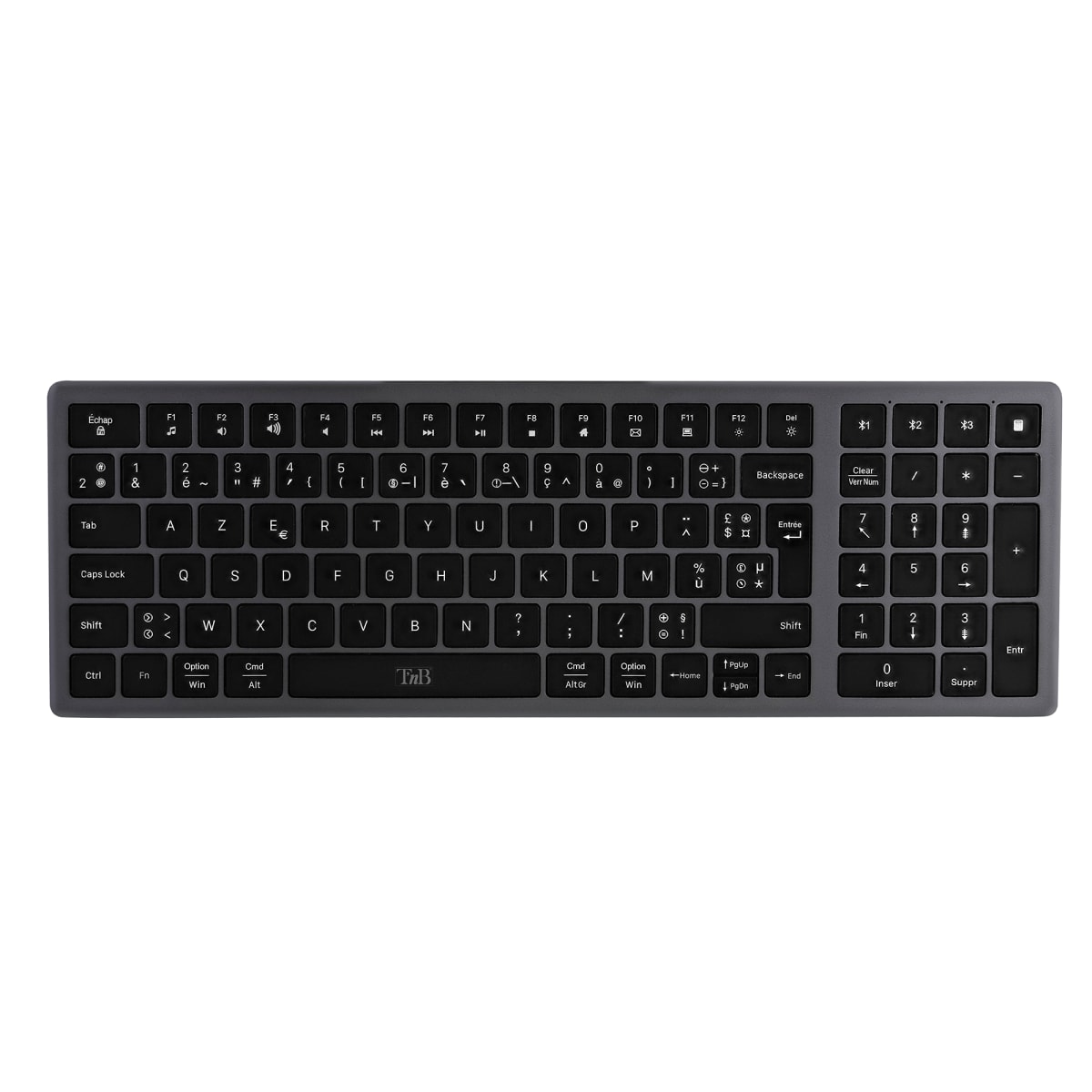 Ultra-thin rechargeable Bluetooth keyboard - AZERTY (FR)