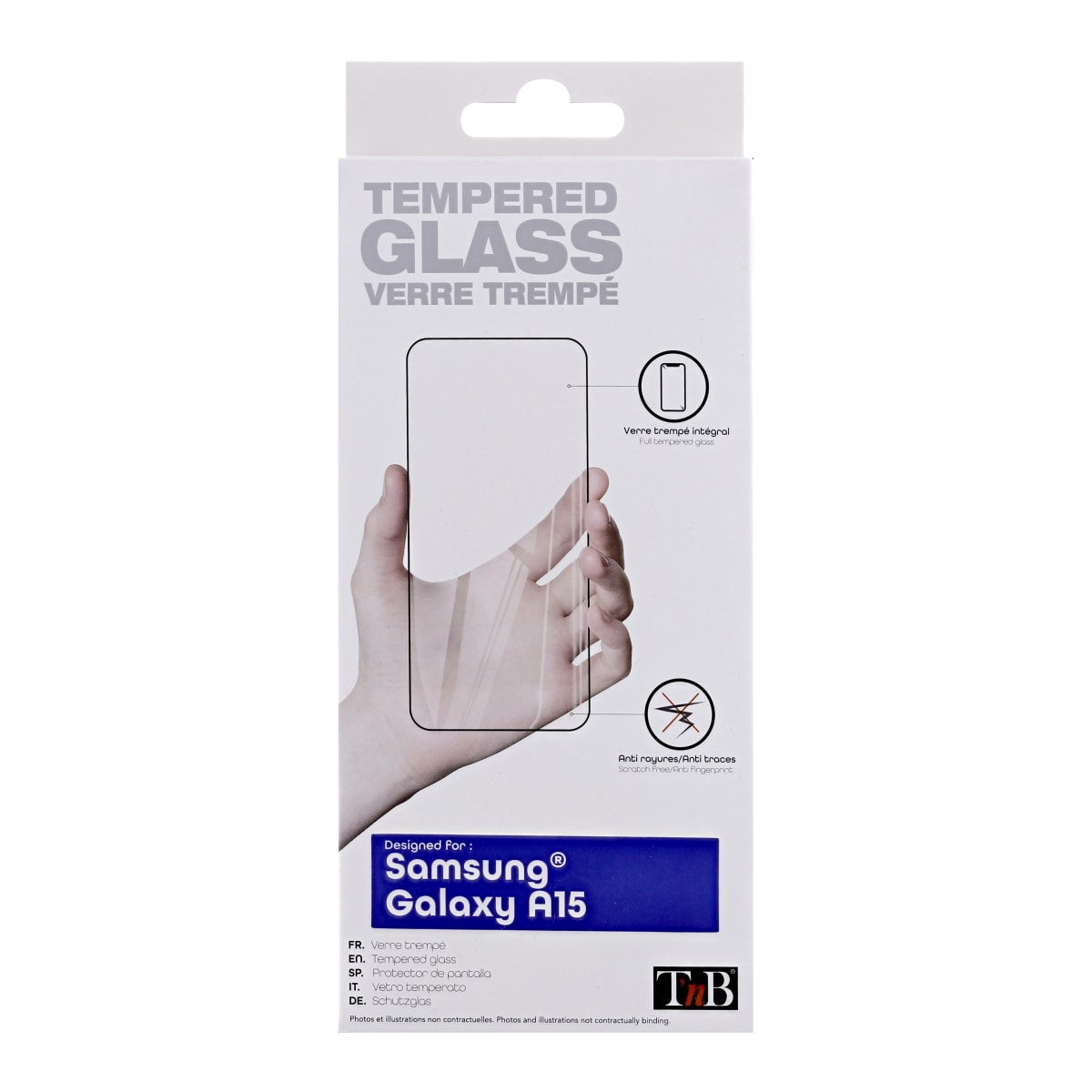 Protection intégrale en verre trempé pour Samsung Galaxy A15