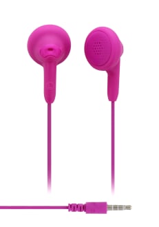 "HAPPY" PINK FLAT EARPHONES