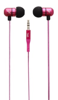 AURICULARES ROSA "HI-LIGHT" ESTÉREO METÁLICO