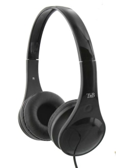 AURICULARES DOTCOM NEGRO+MICRO DIADEMA AJUSTABLE CON CABLE