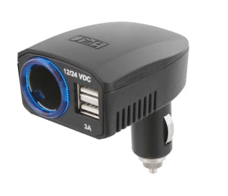 2XUSB-A 24W carregador de isqueiro + 1 tomada de isqueiro