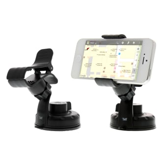 Compact suction cup clip holder