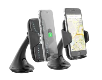 CHARGEUR INDUCTION 5W-VENTOUSE SUPPORT VOITURE + CAC + CÂBLE
