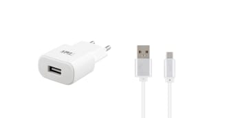 Pack de charge 1 USB 12W + câble Micro USB